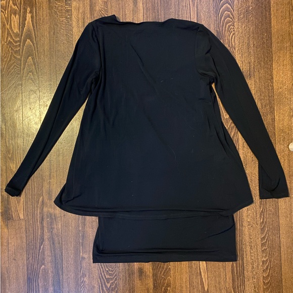 BCBGeneration LONG-SLEEVE OVERLAY DRESS - SM Black - Picture 5 of 7